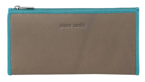 Pierre Cardin Ladies MultiColour Leather BiFold Wallet Taupe (PC3260)