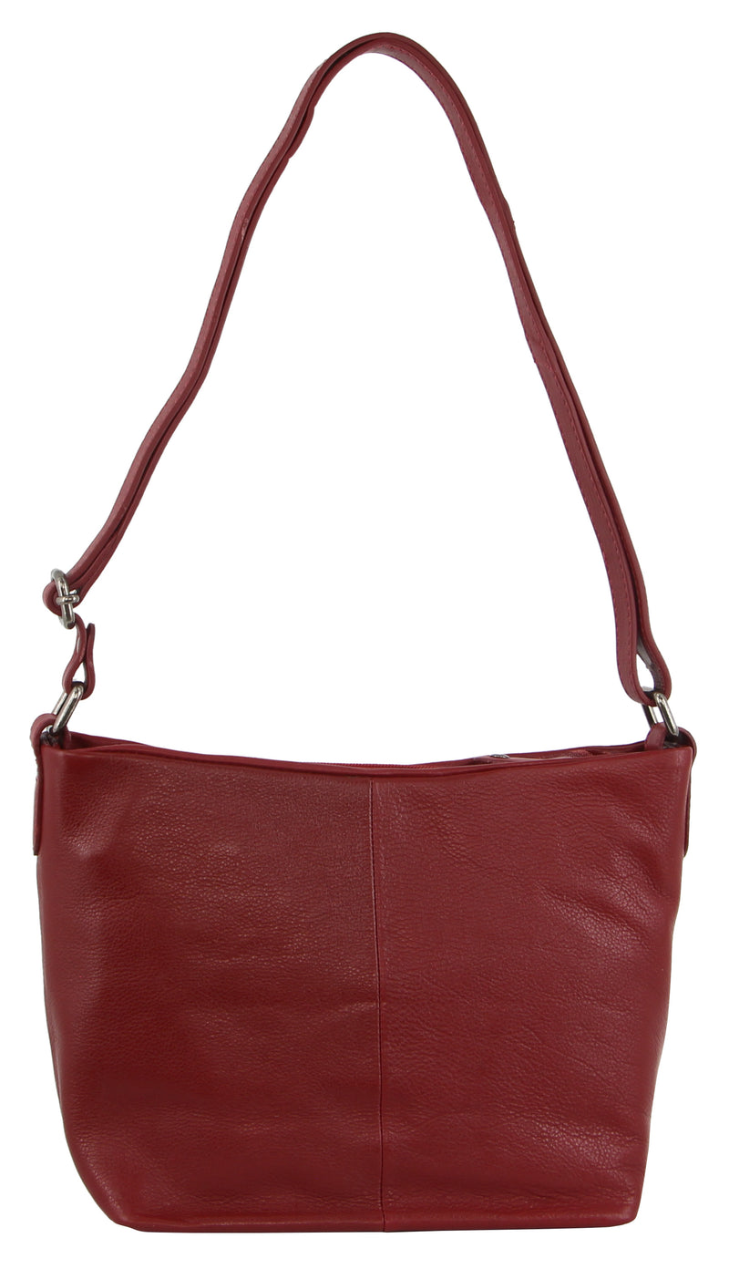 Milleni Ladies Nappa Leather Cross Body Bag  in Red (NL2789)