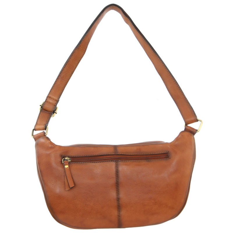 Pierre Cardin Burnished Leather Sling Bag (PC 3455) in Cognac