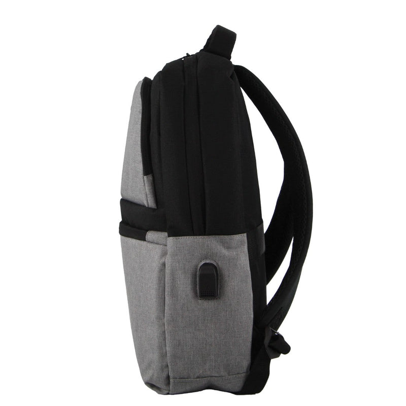 Pierre Cardin Travel & Business Backpack with Built-in USB Port in Grey