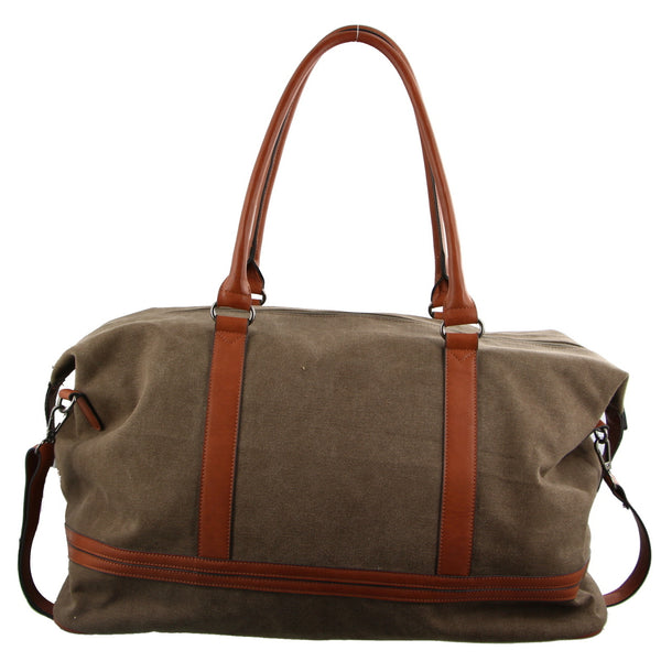 Pierre Cardin Canvas Overnight Bag in Brown (PC2578)