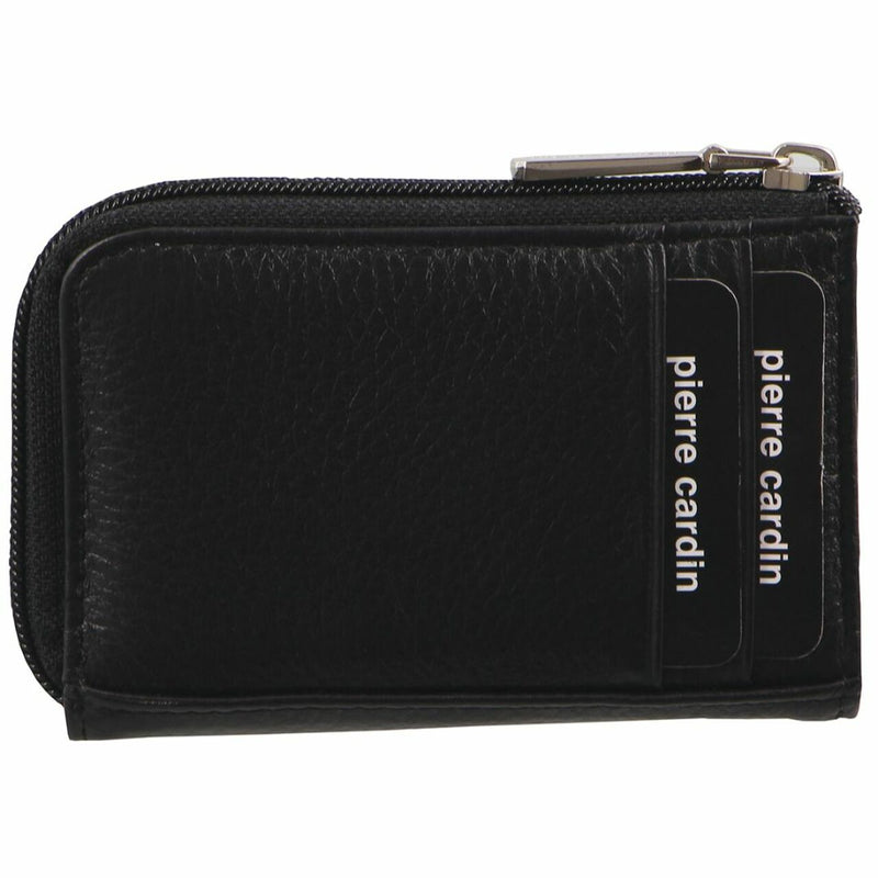 Pierre Cardin Italian Leather Key + Credit Card Holder in Black (PC2756)