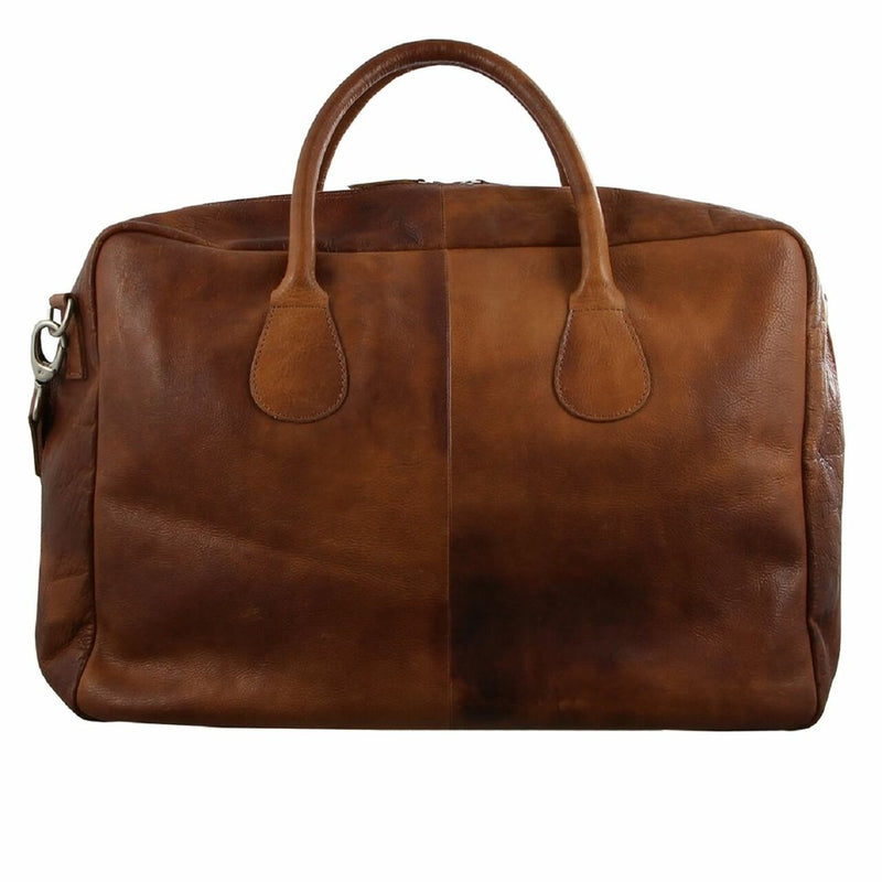Pierre Cardin Rustic Leather Business/Overnight Bag in Cognac (PC2802)