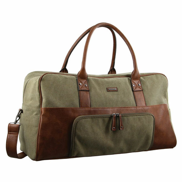 Pierre Cardin Canvas Overnight Bag in Brown (PC2887)