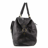 Pierre Cardin Rustic Leather Overnight Bag in Black (PC3134)