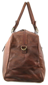 Pierre Cardin Rustic Leather Business/Overnight Bag in Chocolate (PC3139)