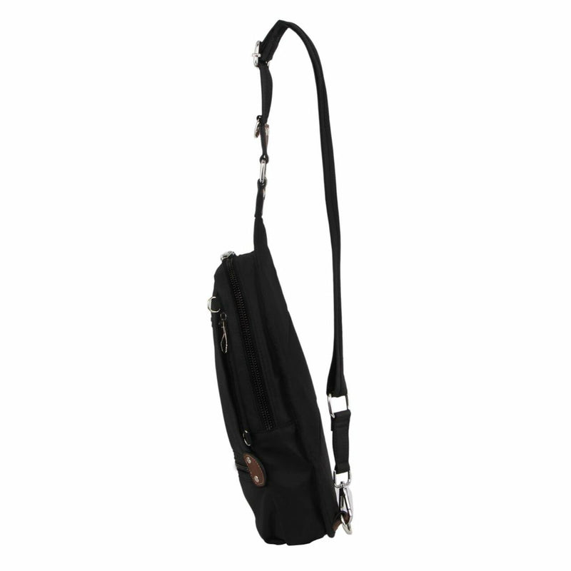 Pierre Cardin Anti-Theft 2-Tone Sling Bag in Black (PC3270)